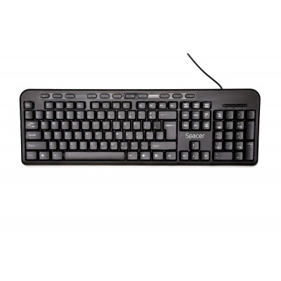 Tastatura spacer spkb-169 cu fir usb multimedia 104 taste +