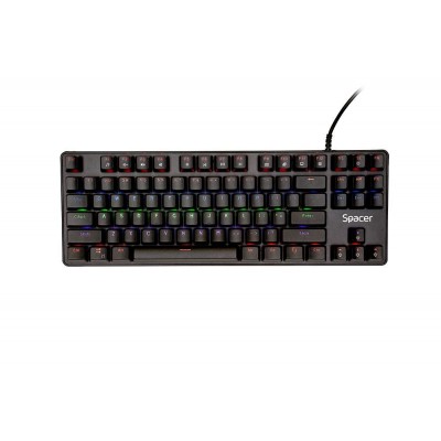 Tastatura mecnaica spacer spkb-mk-immortal cu fir usb switch-uri mecanice albastre
