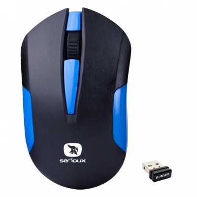 Mouse serioux wireless drago 300 1000dpi albastru baterie aa inclusa