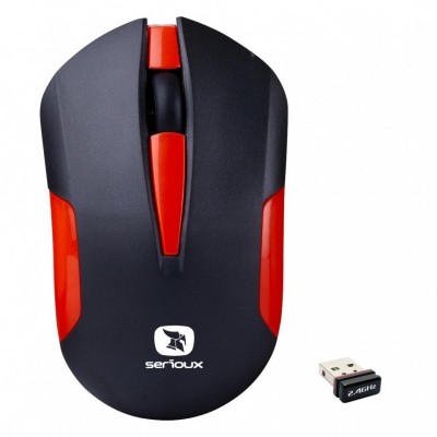 Mouse serioux wireless drago 300 1000dpi rosu baterie aa inclusa
