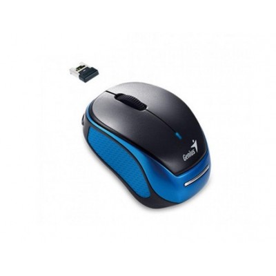 Mouse genius wireless optical 9000r rechargeable black blue radio transfer