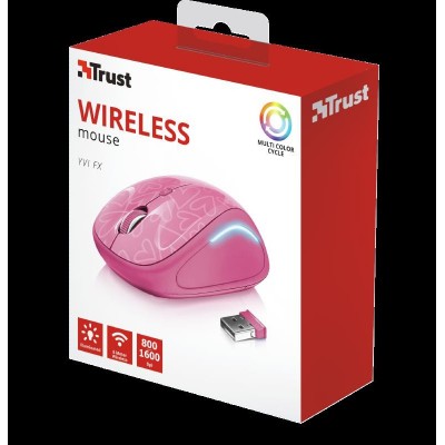 Mouse fara fir trust yvi fx wireless mouse - pink