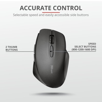 Mouse fara fir trust themo rechargeable wireless mouse  specifications general