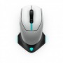 Mouse wireless Dell Alienware Gaming AW610M, 16000 dpi, 7 butoane, Lunar Light