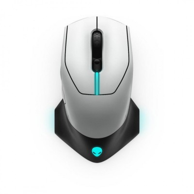 Mouse wireless Dell Alienware Gaming AW610M, 16000 dpi, 7 butoane, Lunar Light