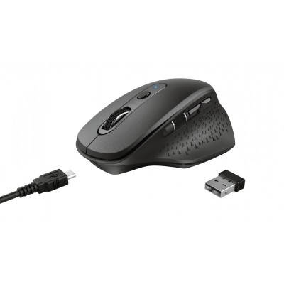 Mouse fara fir trust ozaa rechargeable wireless mouse - black