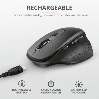 Mouse fara fir trust ozaa rechargeable wireless mouse - blue