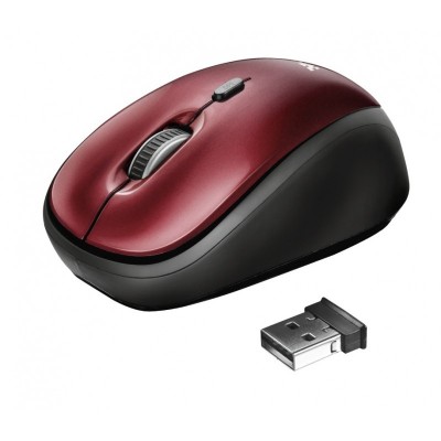 Mouse fara fir trust yvi wireless mouse - red  specifications