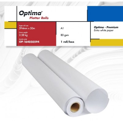 Rola Hartie Plotter Premium A1 Optima - 80gr