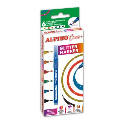 Set ALPINO Crea+ Glitter marker