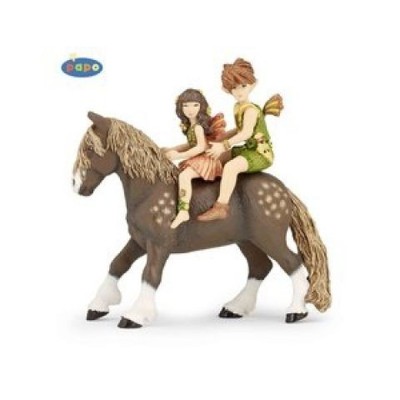 Set figurine Papo Copii elf si ponei