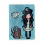 Agenda cu gliter A6 cu coperti Gorjuss Black Pearl