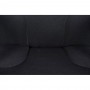 Scaun directorial Stilo, stofa neagra, cu brate fixe, rotile nailon