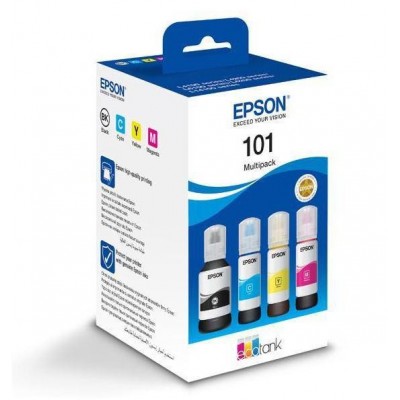 Pachet cartuse cerneala epson 101 ecotank  bkcmy capacitate 127ml bk