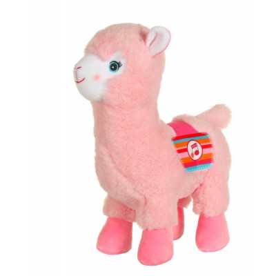 Lama, Jucarie de plus cu sunet 20 cm, culori multiple