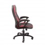 Scaun directorial US25 Reno, piele ecologica negru, rosu - 4 - OfficeGarage.ro