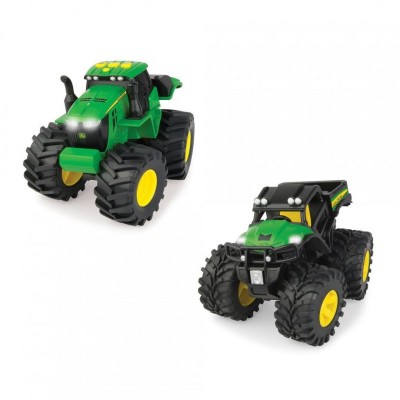 Set 2 tractorase John Deere cu lumini si sunete