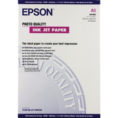 Hartie foto epson s041068 dimensiune a3 100 coliphoto quality inkjet