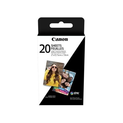 Hartie foto canon zink pentru zoemini 5x7.6 cm 20 bucati.