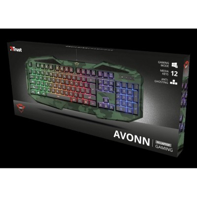 Tastatura trust gxt 830-rw-c avonn gaming keyboard - camo  specifications