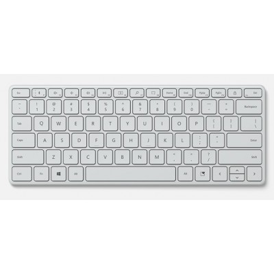 Tastatura wireless, Microsoft Compact BT, alb glaciar