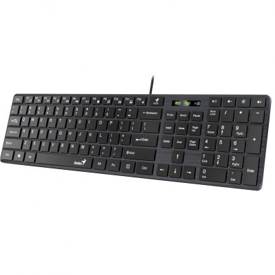 Tastatura genius slimstar 126 usb neagra  tehnologie cu fir  tip